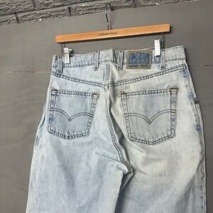 Vintage Levis SilverTab Baggy Jeans Light Wash Denim 33x30 Mens 90s Made in USA